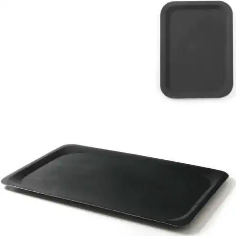 ⁨Waiter tray non-slip rectangular 20x28cm - black⁩ at Wasserman.eu