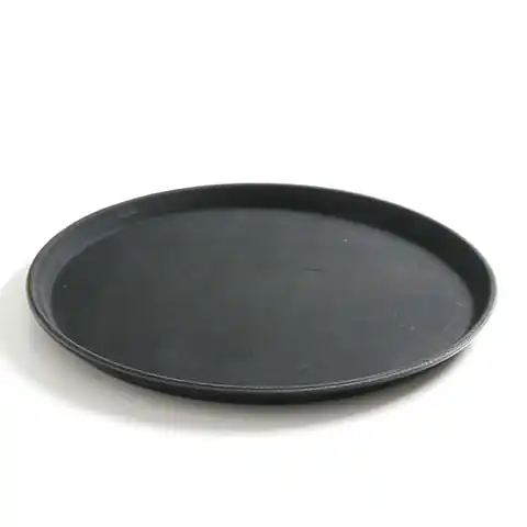 ⁨Waiter tray non-slip resistant round avg. 28cm - black⁩ at Wasserman.eu