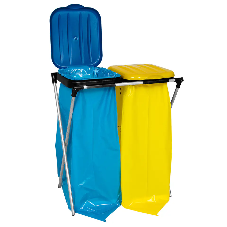 ⁨120L garbage bag holder stand for segregation - 2 types of waste⁩ at Wasserman.eu