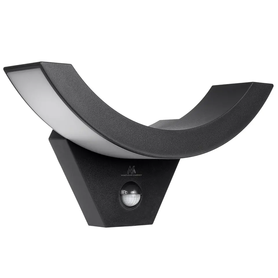 Lampa LED z czujnikiem ruchu Maclean, czujnik ruchu na podczerwień, kolor czarny, 10W, IP54, 800lm, MCE290 B w sklepie Wasserman.eu