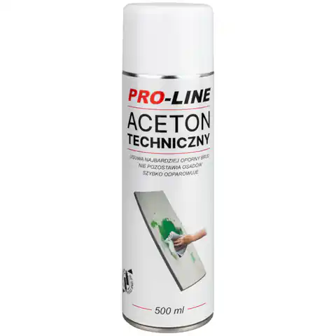 ⁨Aceton techniczny 100% w sprayu PRO-LINE spray 500ml⁩ w sklepie Wasserman.eu