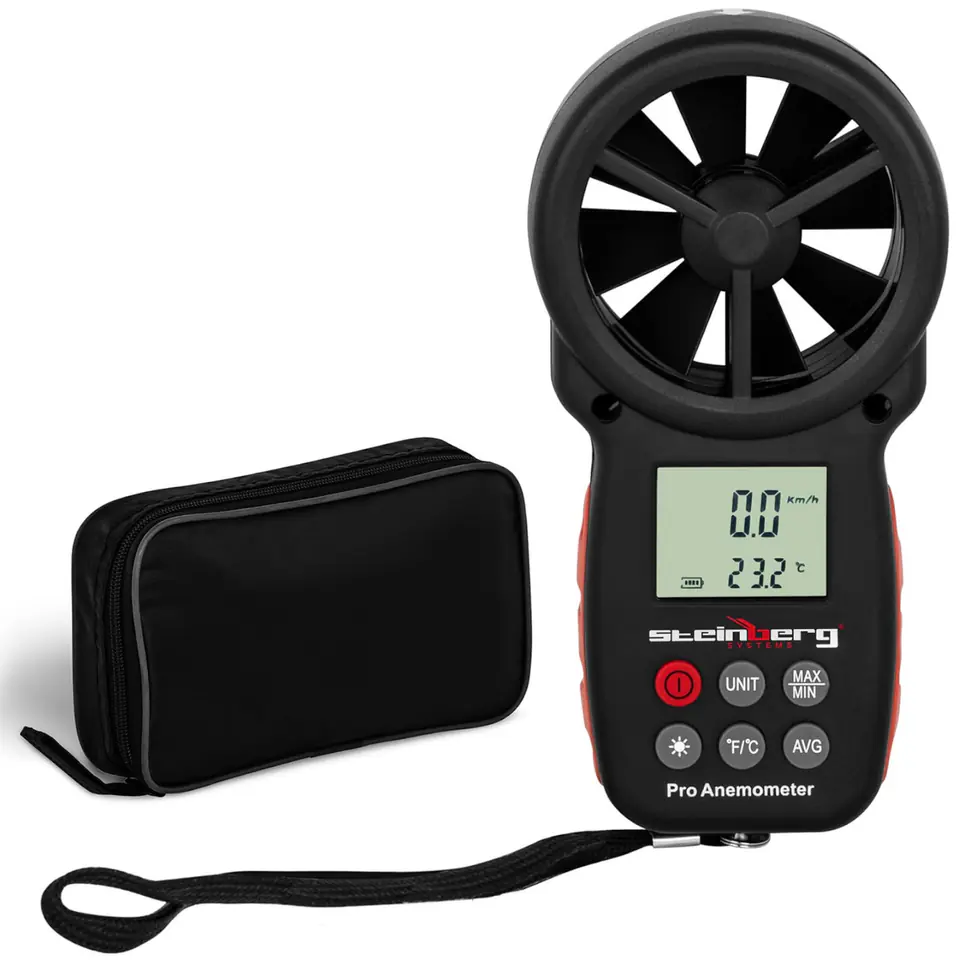 Anemometer wind speed and temperature meter anemometer 0.3-30m/s at Wasserman.eu