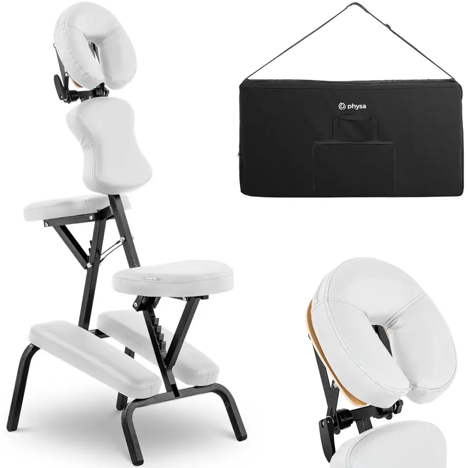 ⁨Folding massage chair up to 130 kg white⁩ at Wasserman.eu