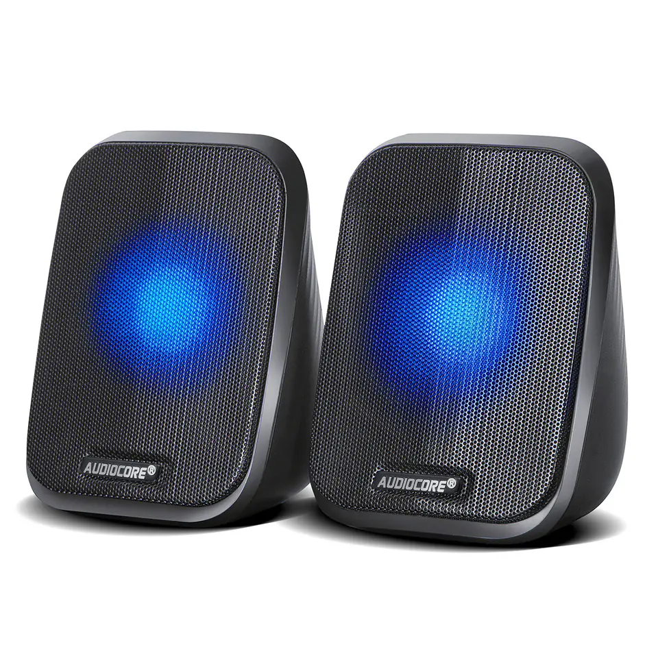 ⁨Computer Speakers 6W USB minijack Black Audiocore AC835 LED⁩ at Wasserman.eu