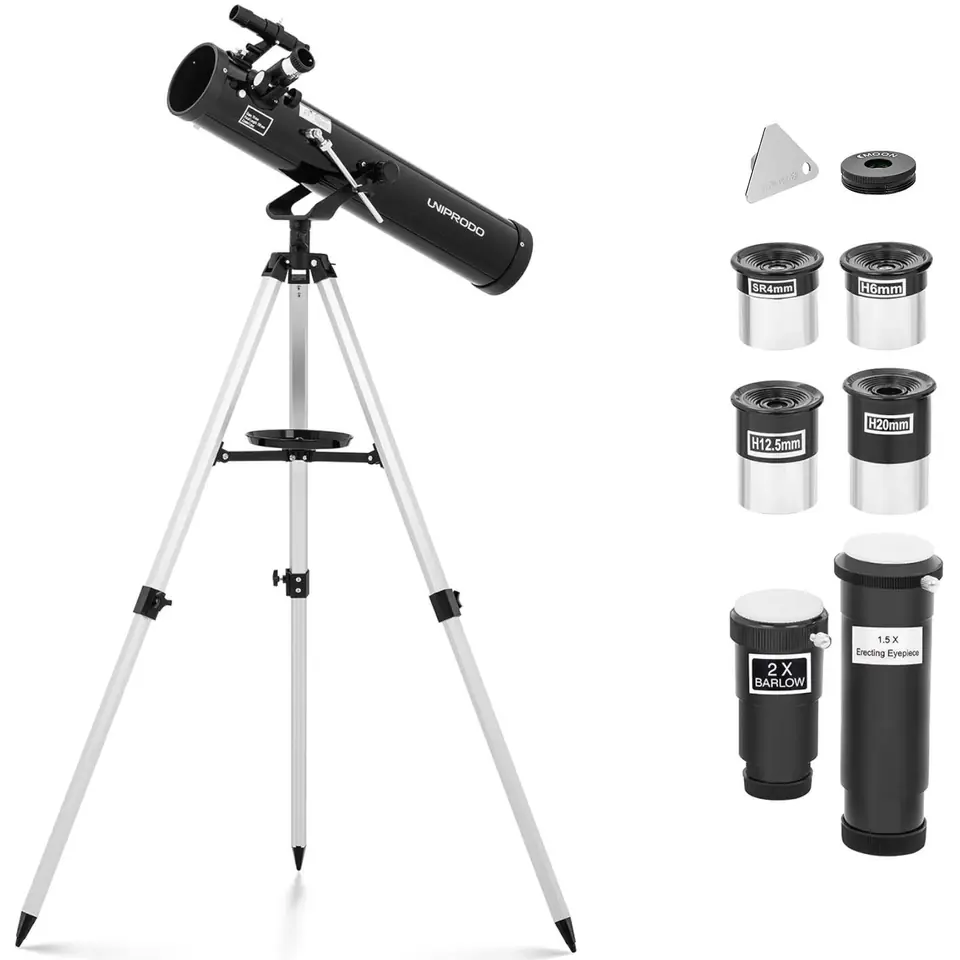 ⁨Teleskop astronomiczny Newtona Uniprodo 700 mm śr. 76 mm⁩ w sklepie Wasserman.eu