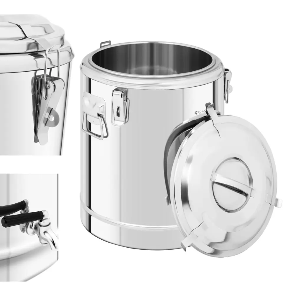 Catering thermos with tap for transporting steel drinks 30L at Wasserman.eu