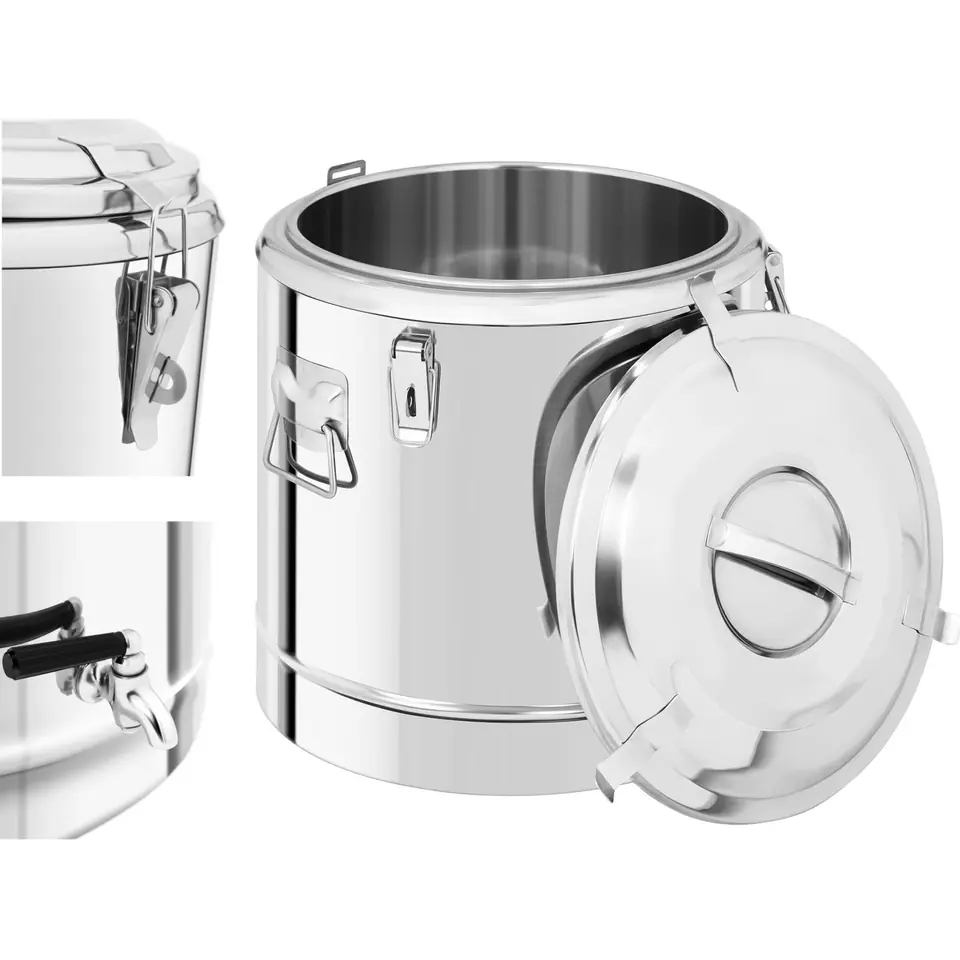 ⁨Catering flask with tap for transporting beverages steel 35L⁩ at Wasserman.eu