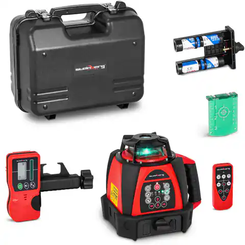 ⁨Rotary laser construction laser level with detector green range 500m⁩ at Wasserman.eu
