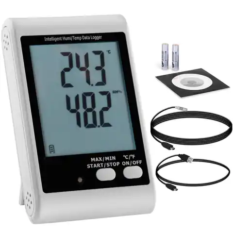 ⁨Rejestrator temperatury i wilgotności zewnętrzny USB zakres -40 do 125C⁩ w sklepie Wasserman.eu