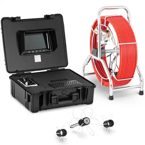 ⁨Endoskop kamera inspekcyjna LCD TFT 9'' śr. rur 70-300 mm dł. 60 m⁩ w sklepie Wasserman.eu