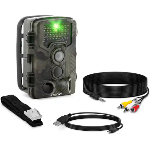 ⁨Fotopułapka kamera leśna z czujnikiem ruchu 8MP F-HD 20m IR LED USB⁩ w sklepie Wasserman.eu