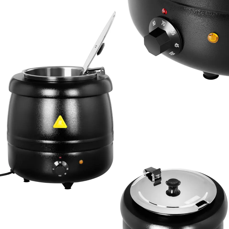 ⁨Electric kettle soup pot 10 l black⁩ at Wasserman.eu