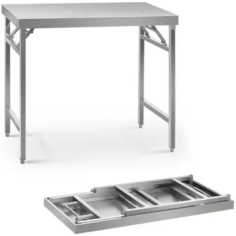 ⁨Stainless steel folding catering table 100 x 60 cm⁩ at Wasserman.eu