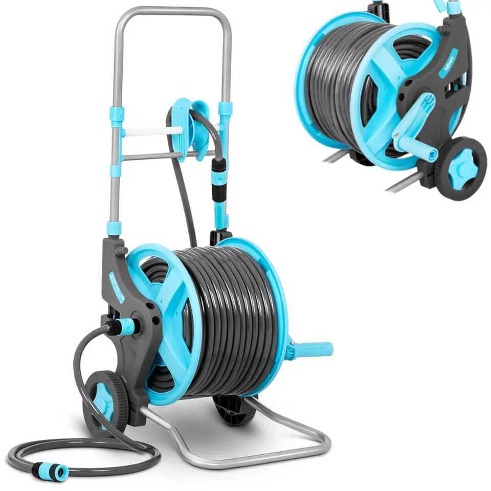 ⁨Garden hose on drum with trolley 45 m + 2 m 1/2''⁩ at Wasserman.eu