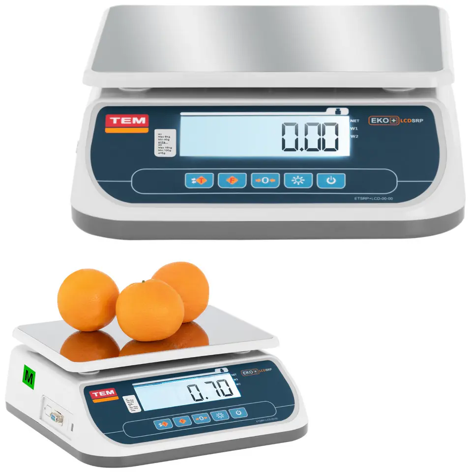 ⁨Retail Store Scale 15kg / 5g LCD M LEGALIZATION⁩ at Wasserman.eu