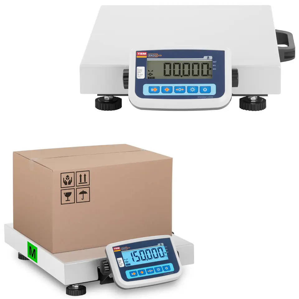 ⁨Parcel Storage Scale 150kg / 50g LCD M LEGALIZATION⁩ at Wasserman.eu