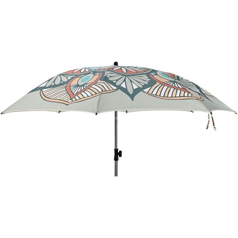 ⁨PARASOL PLAŻOWY OGRODOWY MANDALA 200CM SZARY⁩ w sklepie Wasserman.eu