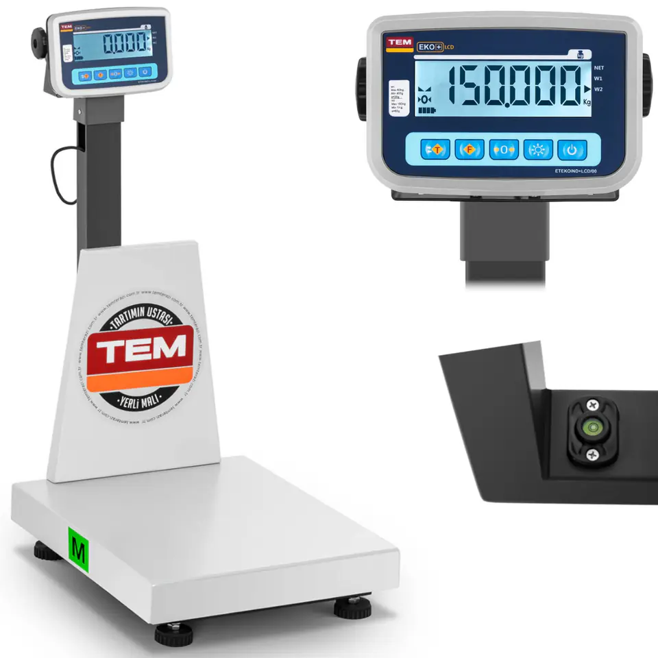 ⁨RS232 Industrial Interface Platform Scale 150kg / 50g LCD M LEGALIZATION⁩ at Wasserman.eu