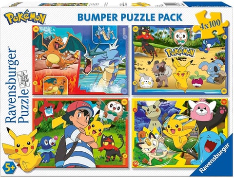 ⁨Puzzles 4x100 elements Pokemon set⁩ at Wasserman.eu