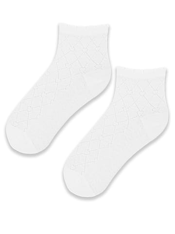 ⁨SKARPETY NOVITI SB119-G ŻAKARD (kolor biały, rozmiar 39-42)⁩ w sklepie Wasserman.eu