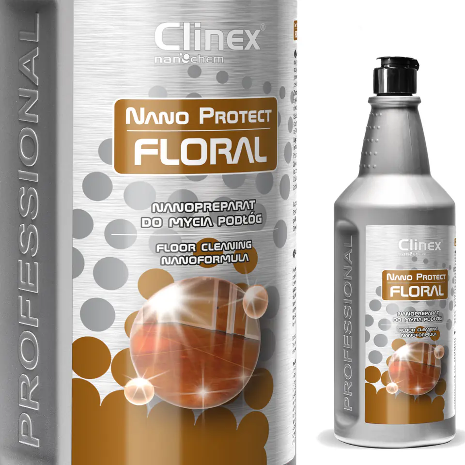 ⁨Nanopreparat płyn do mycia podłóg CLINEX Nano Protect Floral 1L⁩ w sklepie Wasserman.eu