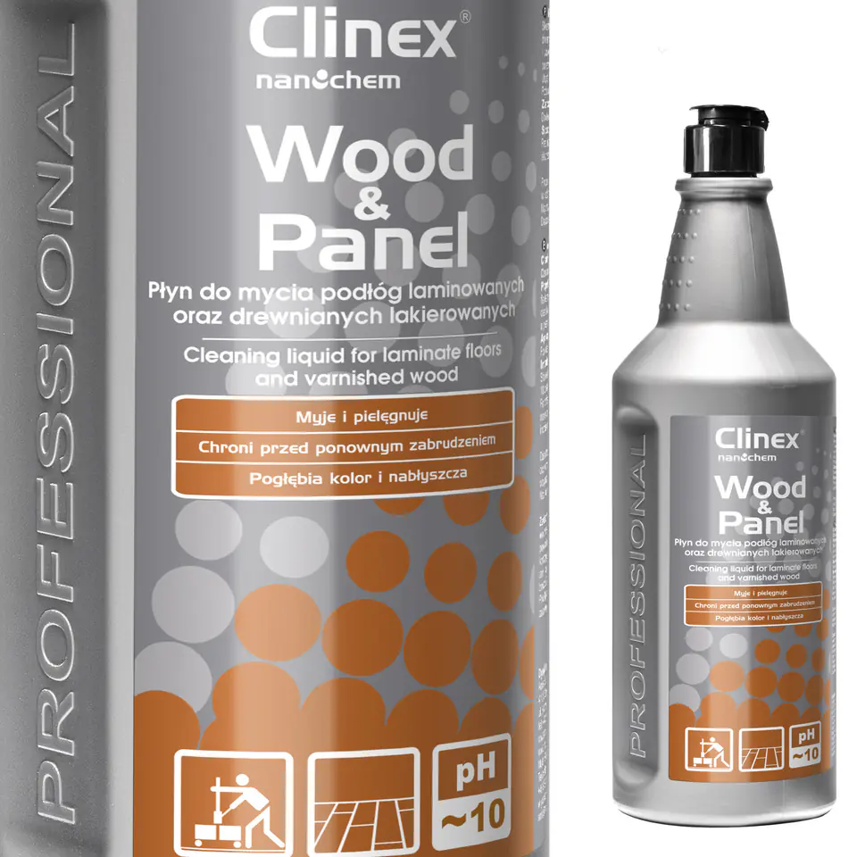 ⁨Liquid for washing wooden floors CLINEX Wood-Panel 1L⁩ at Wasserman.eu