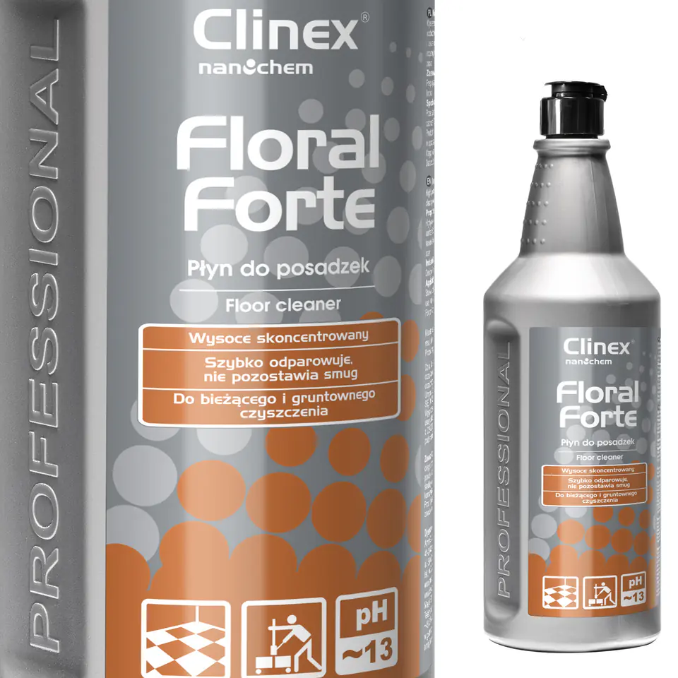 ⁨Concentrate liquid for washing and caring for flooring CLINEX Floral Forte 1L⁩ at Wasserman.eu