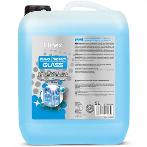 ⁨Nanopreparation for glass cleaning mirror glass without streaks crystal shine CLINEX Nano Protect Glass 5L⁩ at Wasserman.eu