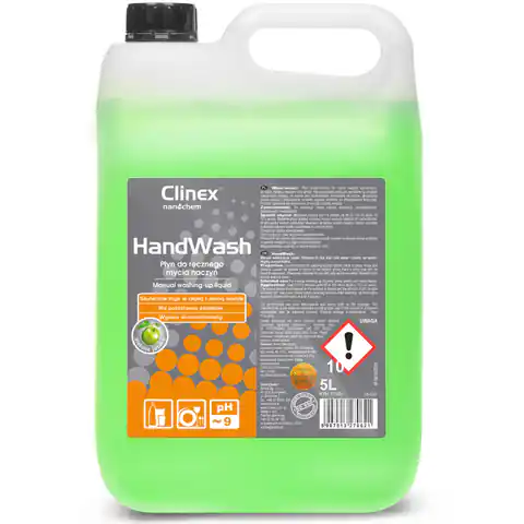 ⁨Koncetrat płyn do ręcznego mycia naczyń bez smug i zacieków CLINEX HandWash 5L⁩ w sklepie Wasserman.eu