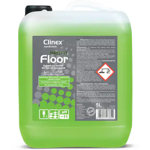 ⁨Superconcentrate for washing and polishing floors CLINEX PROFIT Floor 5L⁩ at Wasserman.eu