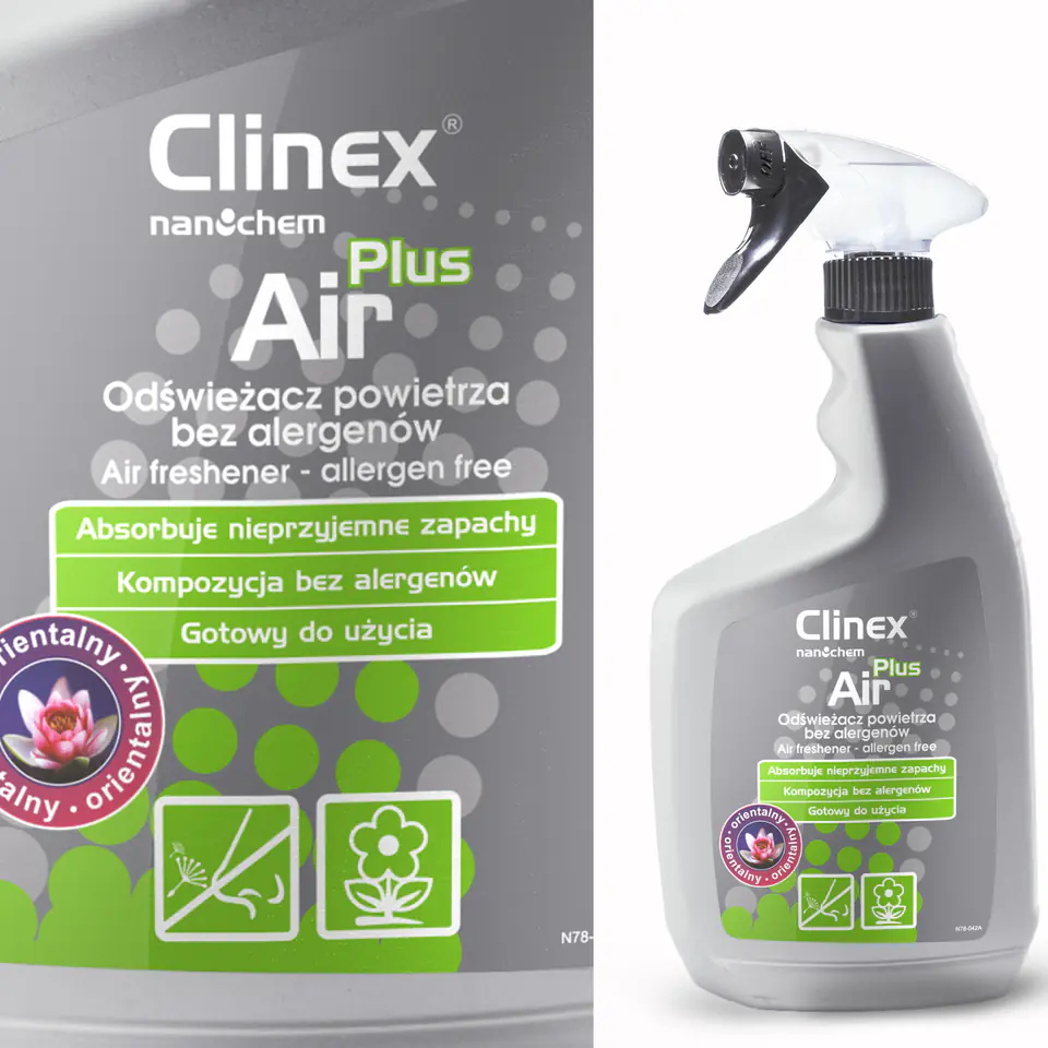 ⁨Odświeżacz powietrza bez alergenów CLINEX Air Plus - Orientalny 650ML⁩ w sklepie Wasserman.eu