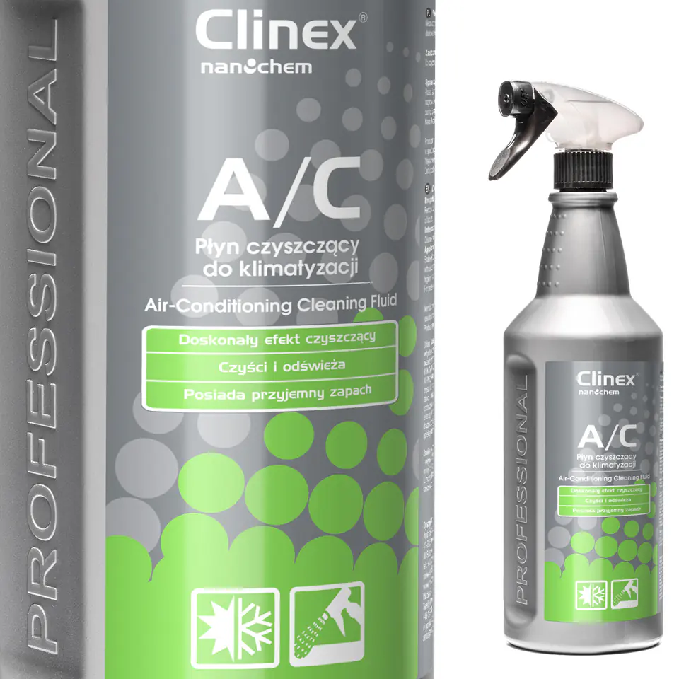 ⁨Liquid cleaner for air conditioning and ventilation CLINEX A/C 1L⁩ at Wasserman.eu