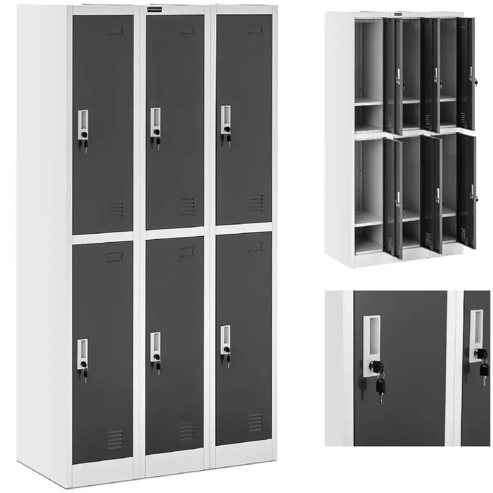 ⁨Locker with social storage metal for cloakroom 6 key boxes⁩ at Wasserman.eu