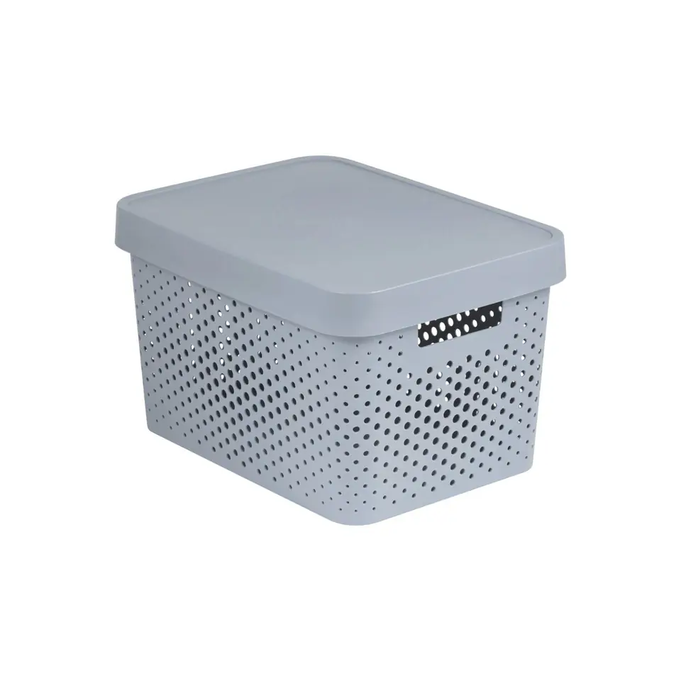 ⁨Openwork container with lid Infinity 17L gray⁩ at Wasserman.eu