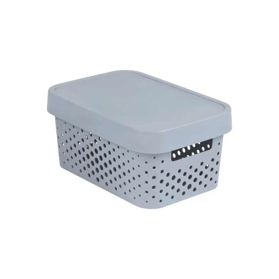 ⁨Openwork container with lid Infinity 4,5L grey⁩ at Wasserman.eu