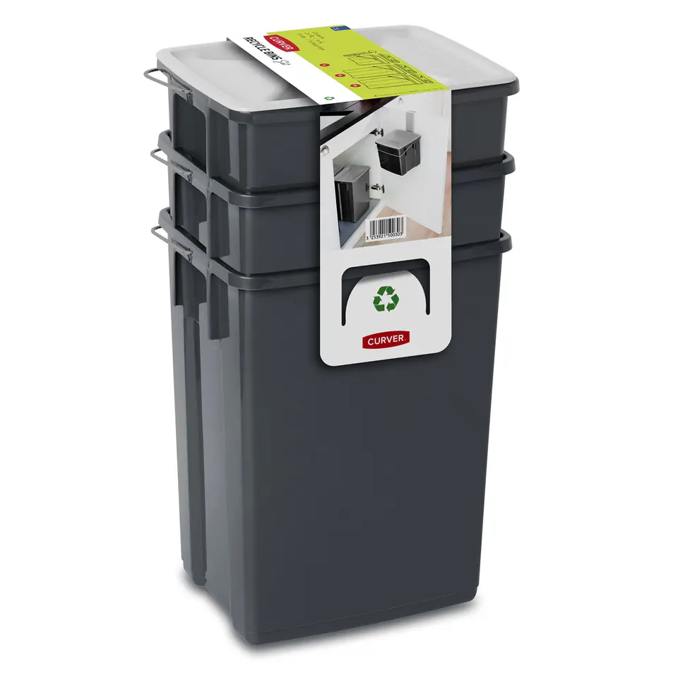 Zestaw koszy do sortowania 2x10L+6L Curver w sklepie Wasserman.eu