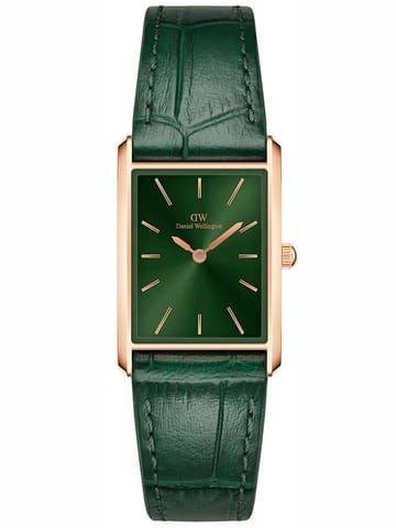 ⁨ZEGAREK DAMSKI DANIEL WELLINGTON Bound Crocodile Emerald Rose Gold 22mm DW00100694 + BOX⁩ w sklepie Wasserman.eu