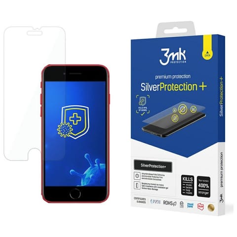 ⁨Folia antymikrobowa 3MK SilverProtect+   montowana na mokro do Apple iPhone SE 2020/2022⁩ w sklepie Wasserman.eu