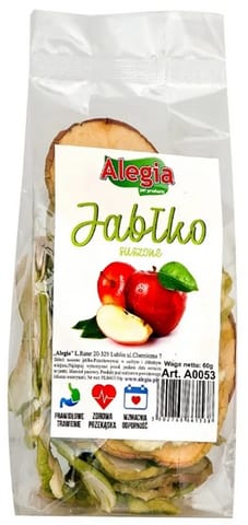 ⁨Alegia Jabłko suszone 60g⁩ w sklepie Wasserman.eu