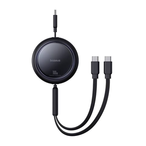 ⁨Kabel USB-C 2W1 Baseus Bright Mirror, C+C / 100W / 1m (czarny)⁩ w sklepie Wasserman.eu