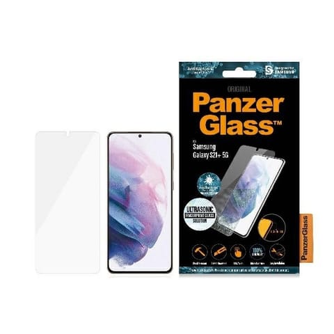 ⁨PanzerGlass E2E Microfracture Sam S21+G996 Case Friendly Finger Print AntiBacterial czarny/black⁩ w sklepie Wasserman.eu