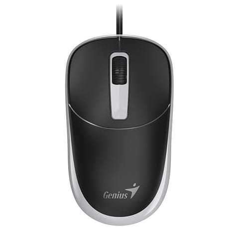 ⁨Mysz przewodowa, Genius DX-123, czarno-szara, optyczna, 1200DPI, USB-C⁩ w sklepie Wasserman.eu