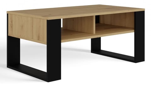 ⁨COFFEE TABLE BENCH MODERN 2P ARTISAN OAK / BLACK⁩ at Wasserman.eu