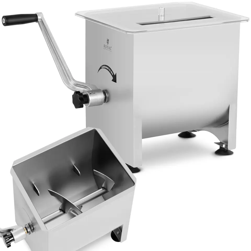 ⁨Manual meat mixer for sausage stuffing made of steel 16 l⁩ at Wasserman.eu