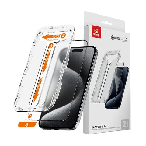 ⁨Crong EasyShield 2-Pack - Szkło hartowane iPhone 15 Pro Max (2 sztuki)⁩ w sklepie Wasserman.eu