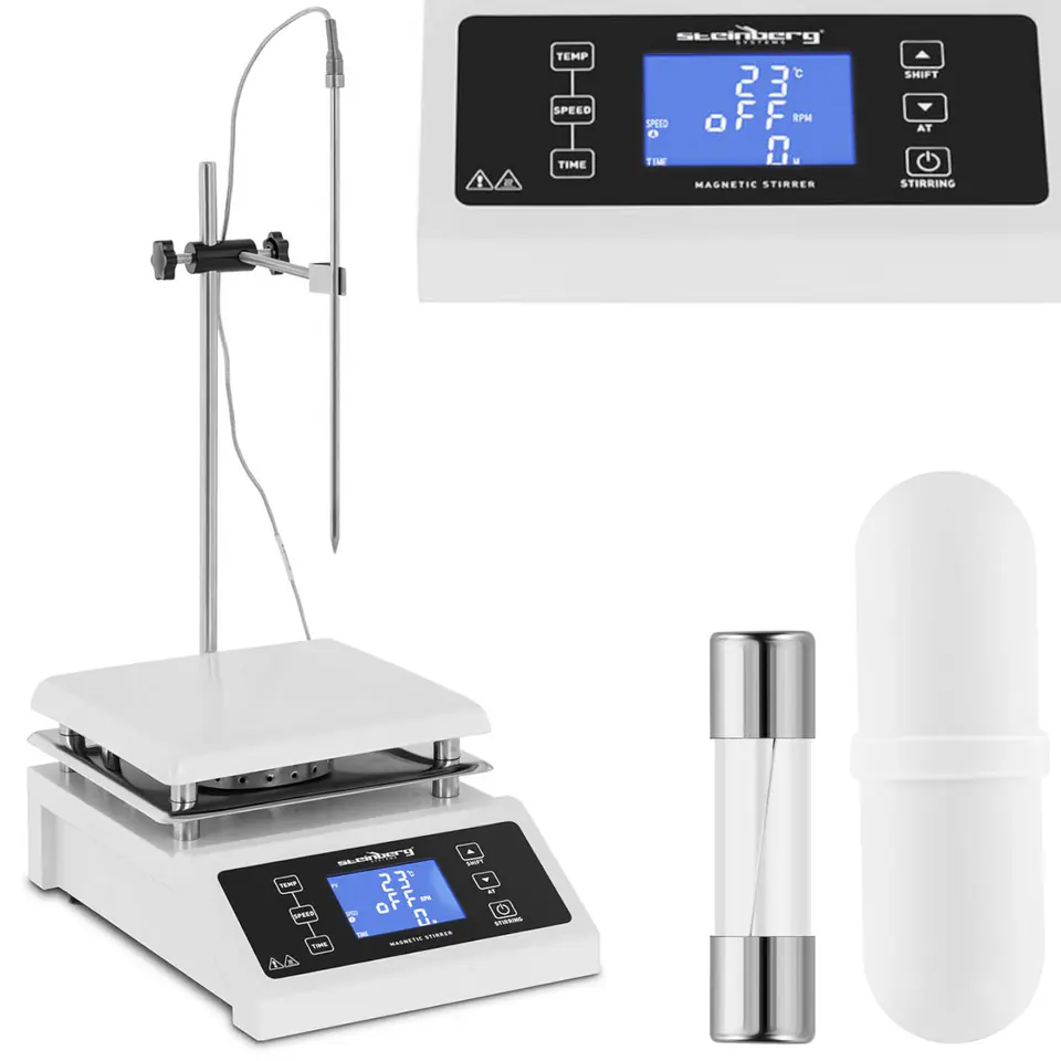 ⁨Laboratory magnetic stirrer + stand with timer holder 350C 2000 rpm⁩ at Wasserman.eu