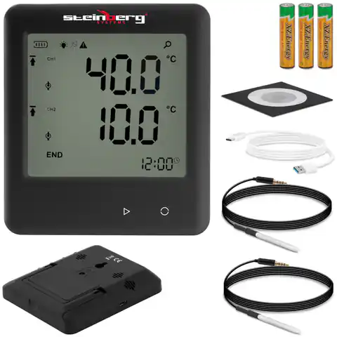 ⁨Temperature recorder thermometer range -200 to 250C Micro USB LCD IP54⁩ at Wasserman.eu