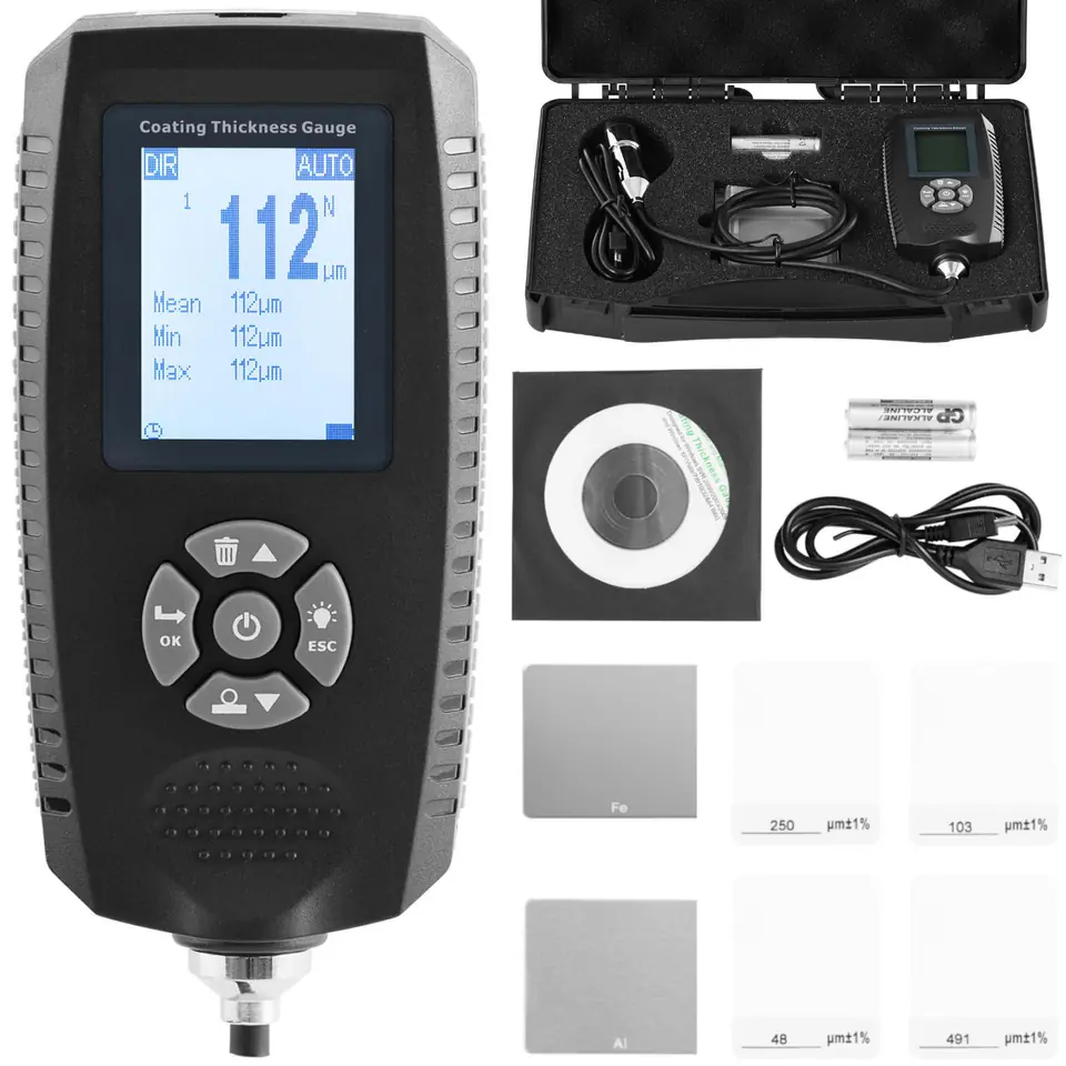 ⁨Meter car paint thickness tester range 0 - 500 μm USB⁩ at Wasserman.eu