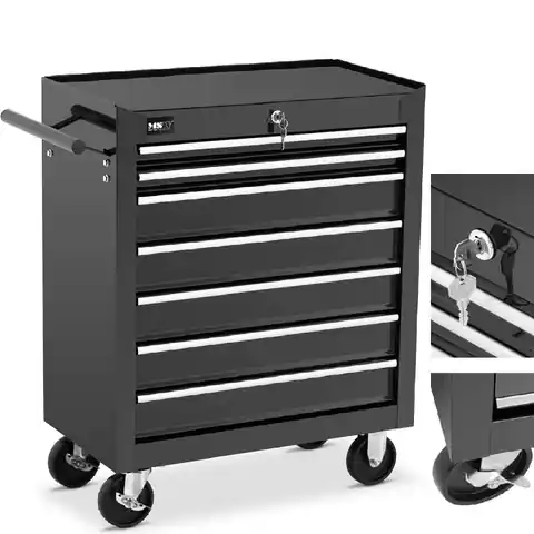 ⁨Mobile tool cabinet trolley with 7 drawer handle⁩ at Wasserman.eu