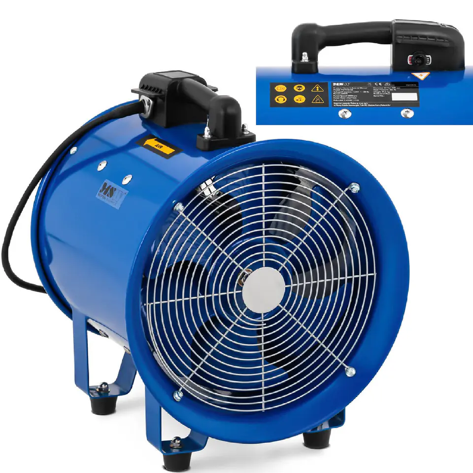 Axial industrial blower fan for cooling and air circulation 500 W avg. 300 mm at Wasserman.eu